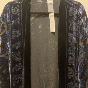 Chico’s Paisley Burnout Kimono